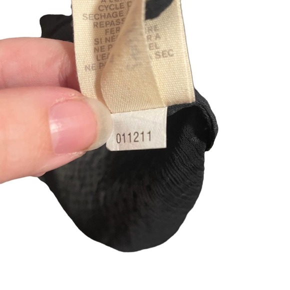 FOSSIL All Black Swiss Dot Semi Sheer Top w/Cape Sleeve - Picture 3 of 8